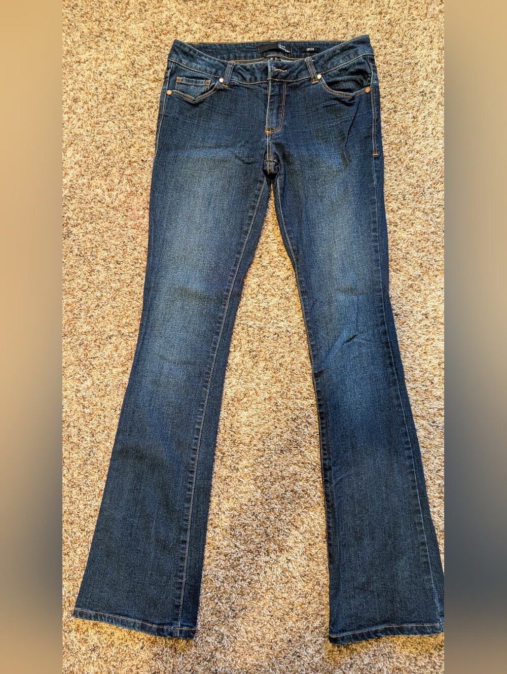 1822 Denim Dark Blue Flare Jeans